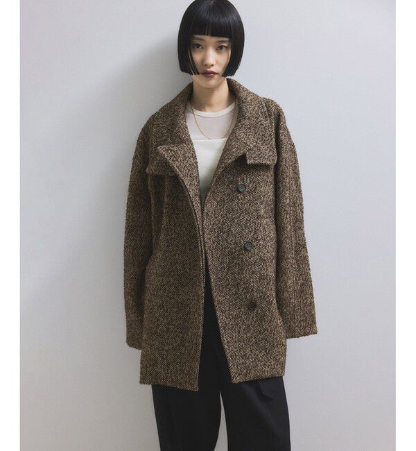 ADAM ET ROPE'「【WEB限定】スタンドカラーウールミドルコート」|その他|