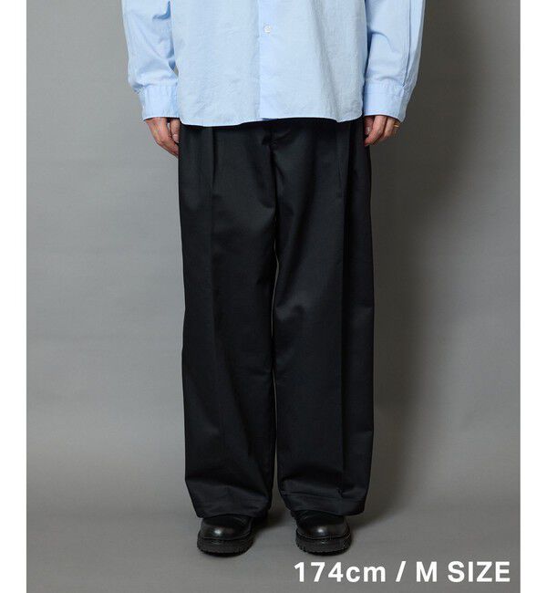 ADAM ET ROPE'「【WEB限定】2タック ワイドルーズ ドカンパンツ / バリエーション バギーパンツ / チノ / ユニセックス」|チノ|