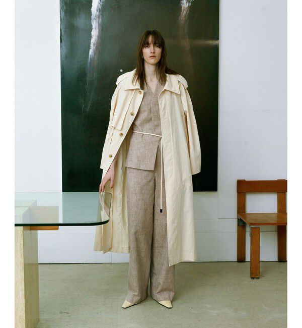 ADAM ET ROPE'「【EMOELLE】シルクネップジレトップス」|ベスト・ジレ|