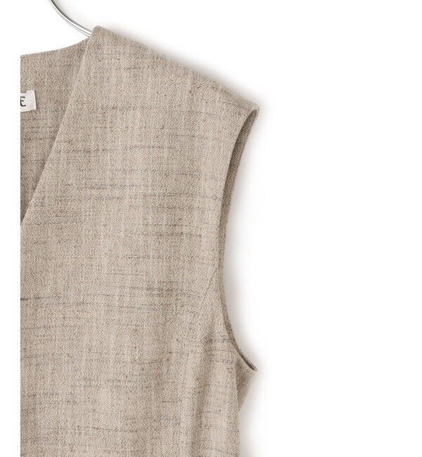 ADAM ET ROPE'「【EMOELLE】シルクネップジレトップス」|ベスト・ジレ|