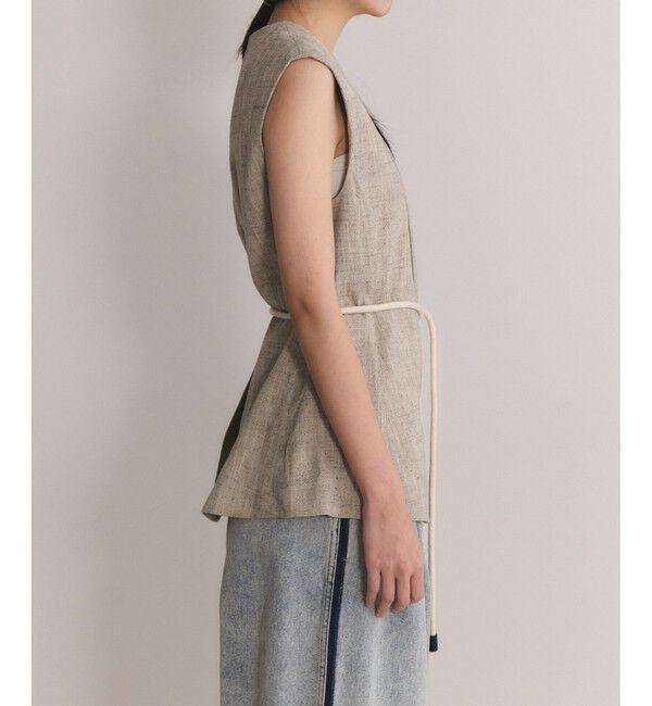 ADAM ET ROPE'「【EMOELLE】シルクネップジレトップス」|ベスト・ジレ|