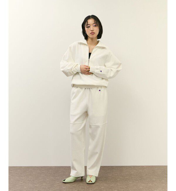 ADAM ET ROPE'「【Champion for ADAM ET ROPE'】別注 SWEAT WIDE PANTS」|チノ|