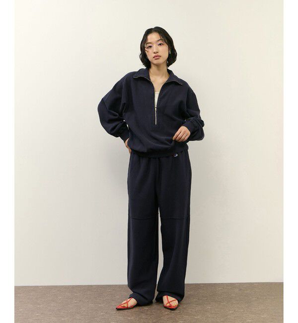 ADAM ET ROPE'「【Champion for ADAM ET ROPE'】別注 SWEAT WIDE PANTS」|チノ|