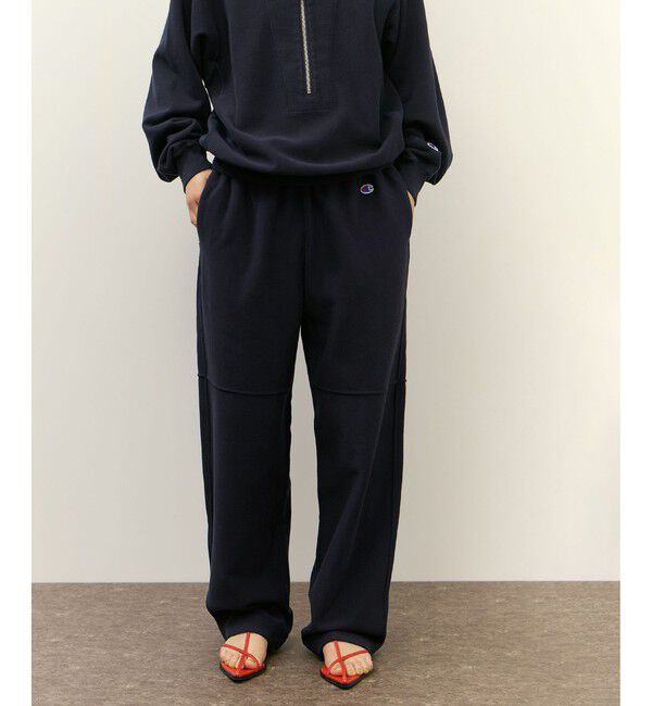 ADAM ET ROPE'「【Champion for ADAM ET ROPE'】別注 SWEAT WIDE PANTS」|チノ|
