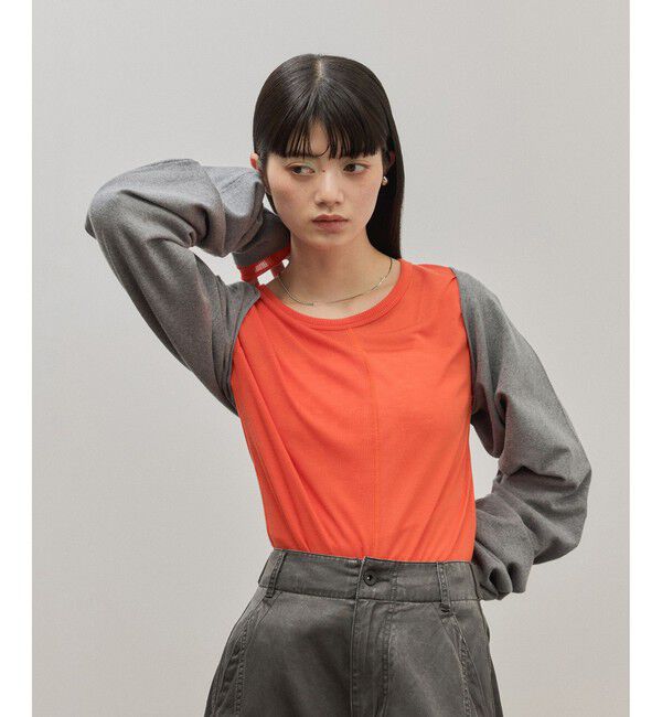 ADAM ET ROPE'「ボレロニットビスチェ」|ベスト・ジレ|グレー(07)