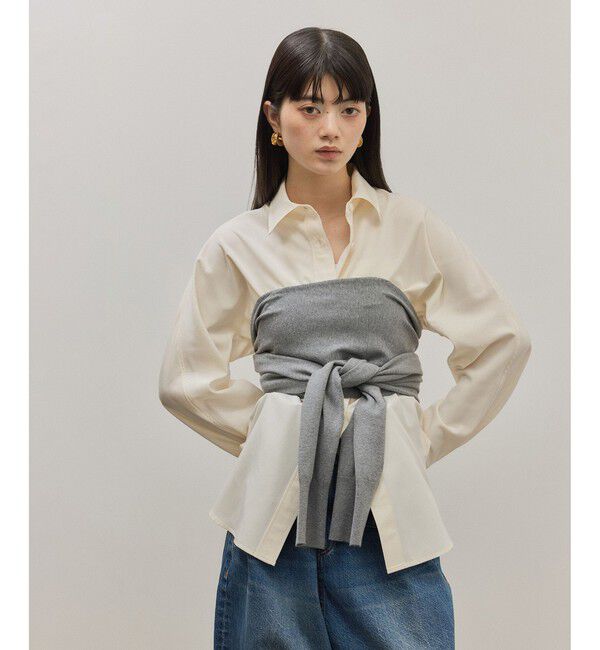 ADAM ET ROPE'「ボレロニットビスチェ」|ベスト・ジレ|