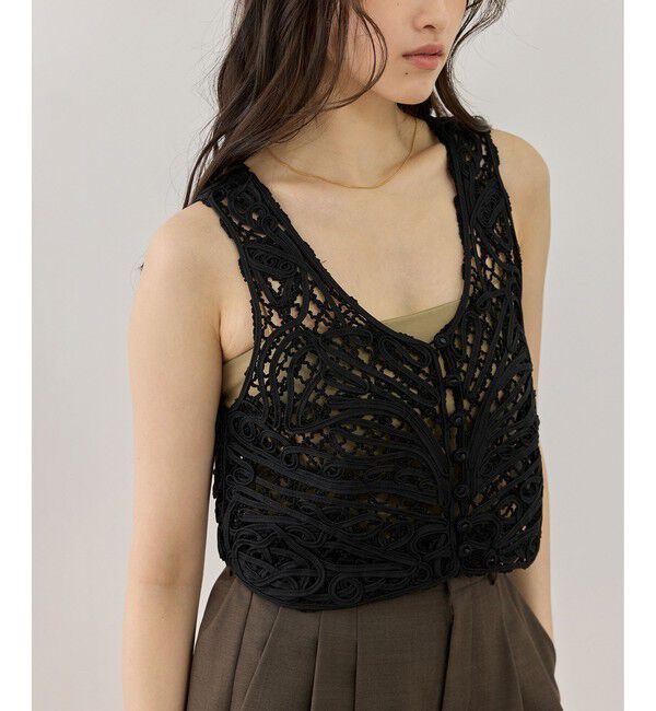 ADAM ET ROPE'「コードレースタンクジレ」|ベスト・ジレ|