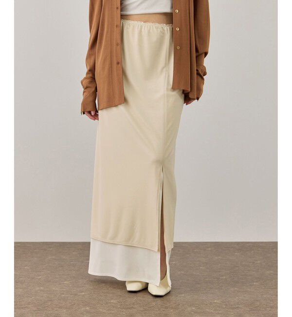 ADAM ET ROPE'「バイカラーエラスティックスカート」|スカート|キナリ系(17)