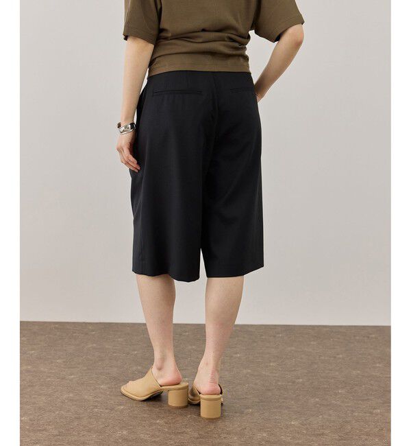 ADAM ET ROPE'「【サステナブル】アジャストハーフパンツ」|チノ|