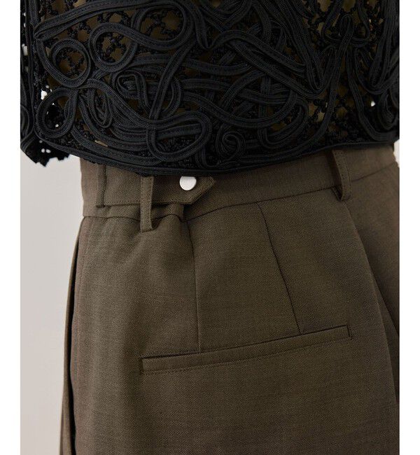 ADAM ET ROPE'「【サステナブル】アジャストハーフパンツ」|チノ|