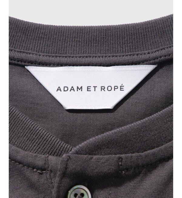 ADAM ET ROPE'「スムースコットン ヘンリーネック」|Tシャツ・カットソー|