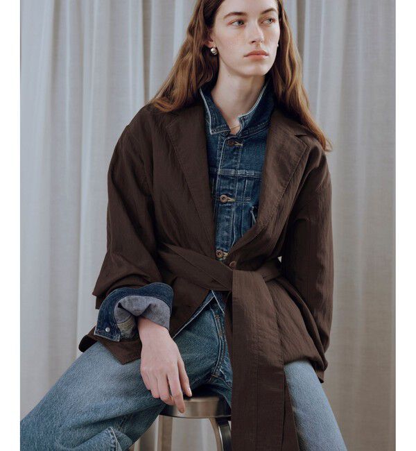 ADAM ET ROPE'「【一部WEB限定カラー】シャツジャケット」|テーラードジャケット|ブラウン(20)