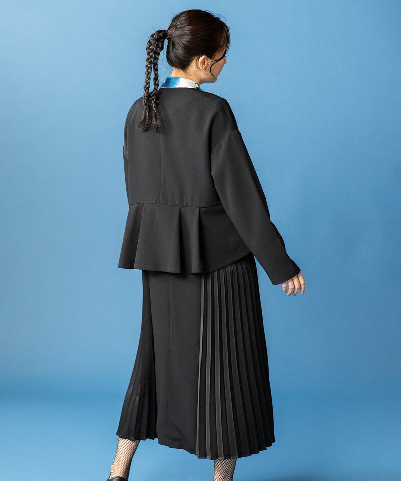  「ノーカラーショートジャケット」|ノーカラージャケット|