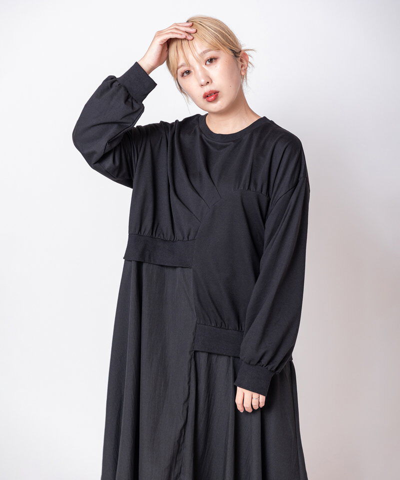  「切替アシンメトリーワンピース」|ワンピース|