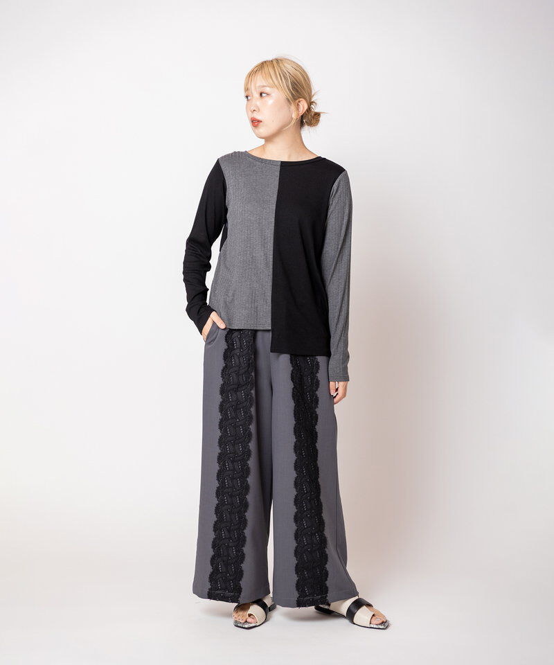  「レースラインギャザーパンツ」|その他|