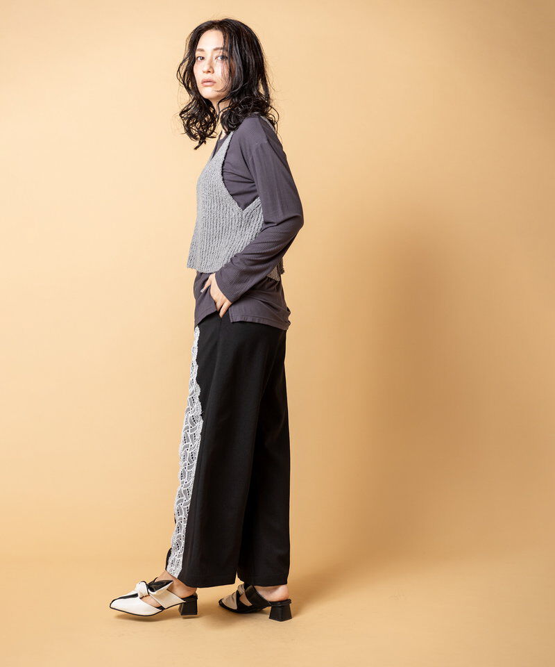  「レースラインギャザーパンツ」|その他|