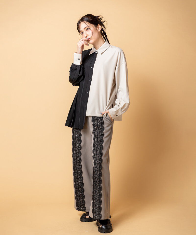  「レースラインギャザーパンツ」|その他|