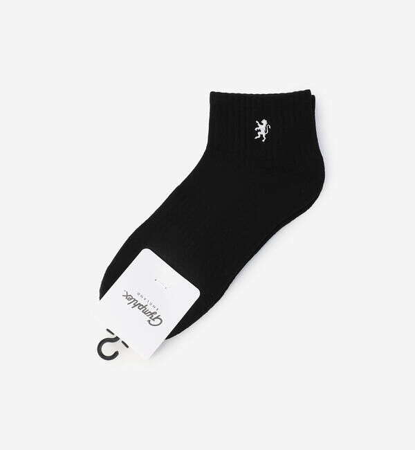 GYMPHLEX「Gymphlex | ショート クルーソックス WOMEN」|ソックス|BLACK