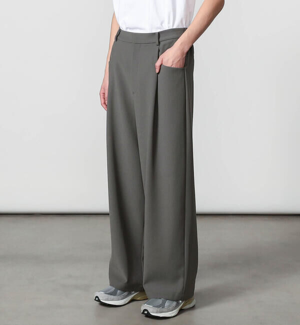 GYMPHLEX「Gymphlex | タック ワイドイージーパンツ MEN」|チノ|