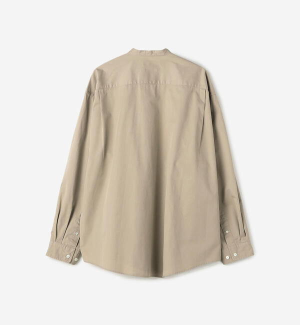 GYMPHLEX「Gymphlex | バンドカラー長袖シャツ SOLID MEN」|シャツ・ブラウス|