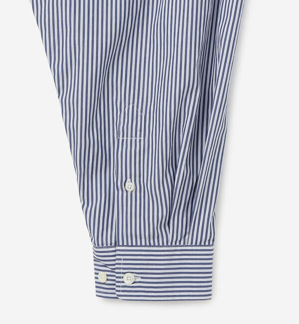 GYMPHLEX「Gymphlex | バンドカラー長袖シャツ STRIPE MEN」|シャツ・ブラウス|