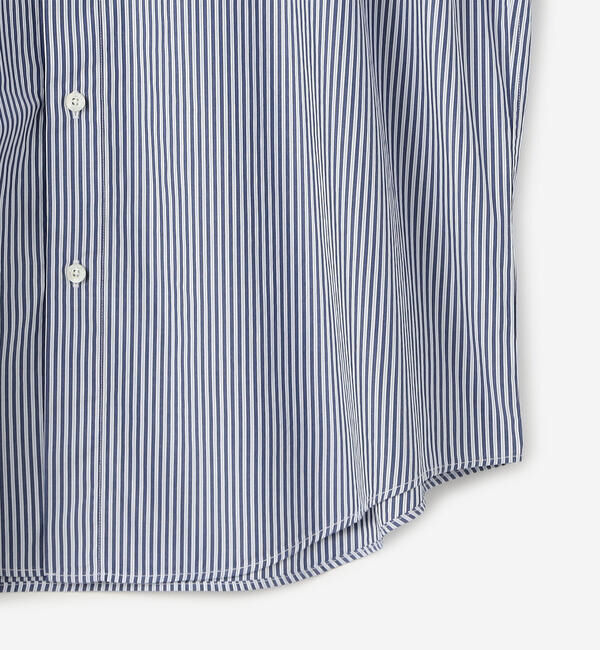 GYMPHLEX「Gymphlex | バンドカラー長袖シャツ STRIPE MEN」|シャツ・ブラウス|