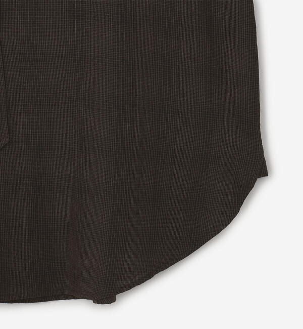  「INDIA INDUSTRY | ファインラインチェック バンドカラーシャツ MEN」|シャツ・ブラウス|