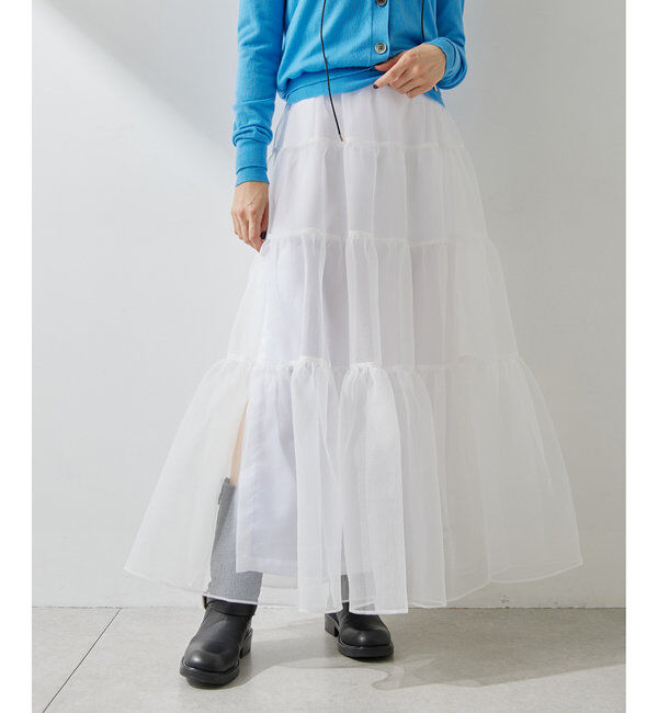  「オーガンジーボリュームスカート」|スカート|