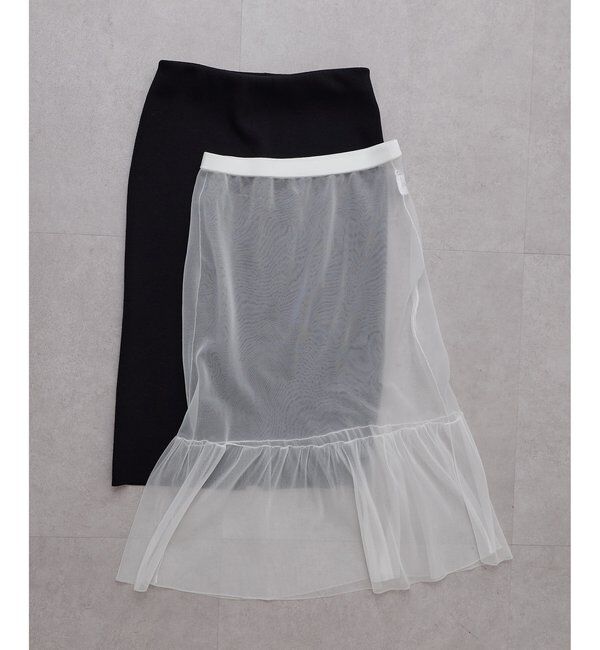 GEMINI「【GEMINI】ニットレイヤードスカート」|スカート|