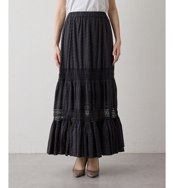  「コットンギャザーマキシスカート」|スカート|