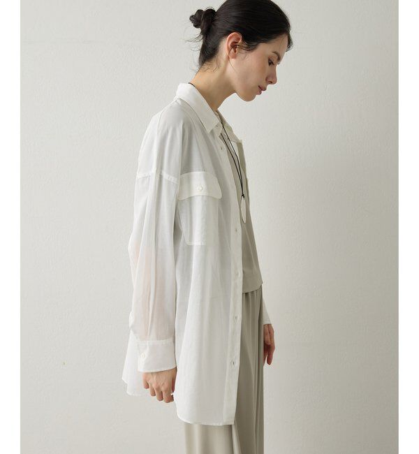 Drawing Numbers「【Drawing Numbers】コットンシースルーブラウス」|シャツ・ブラウス|