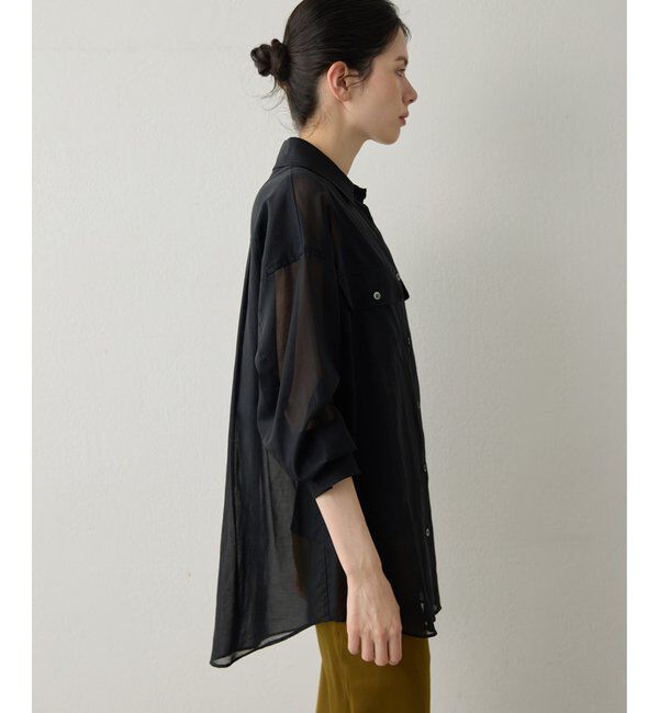 Drawing Numbers「【Drawing Numbers】コットンシースルーブラウス」|シャツ・ブラウス|