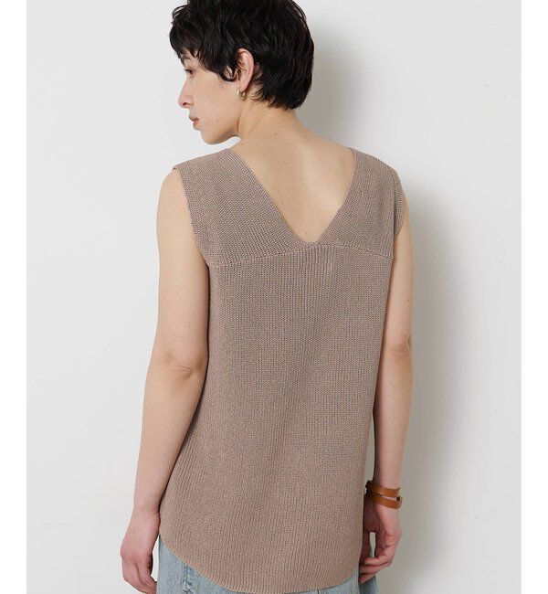  「ペーパーノースリーブニット」|ニット・セーター|