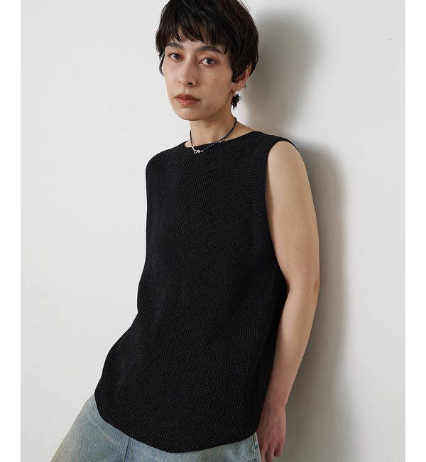  「ペーパーノースリーブニット」|ニット・セーター|