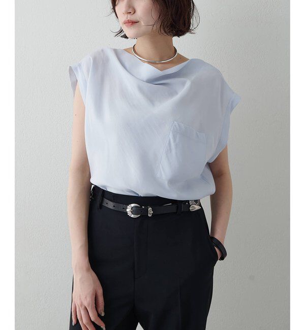  「ドレープノースリーブブラウス」|シャツ・ブラウス|