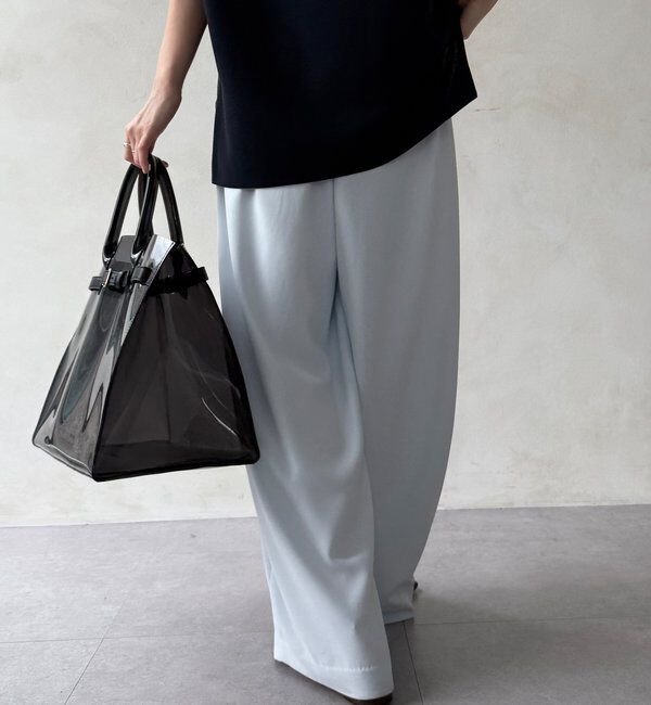  「【累計販売数3万枚突破/21色4サイズ展開！】タックワイドパンツ」|チノ|