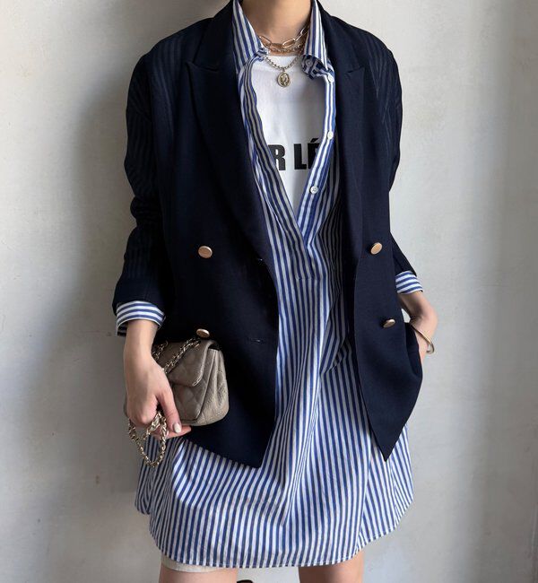  「メッシュダブルジャケット」|テーラードジャケット|