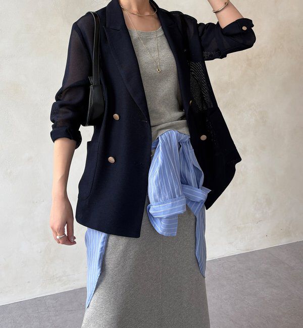  「メッシュダブルジャケット」|テーラードジャケット|