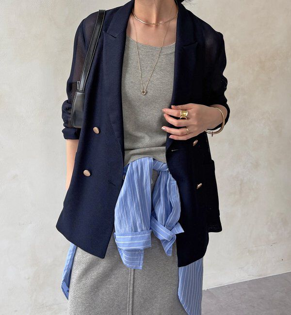  「メッシュダブルジャケット」|テーラードジャケット|