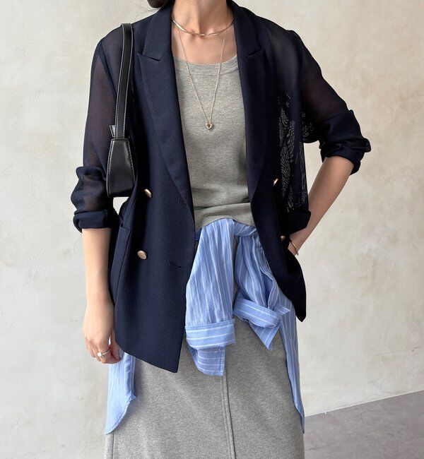  「メッシュダブルジャケット」|テーラードジャケット|