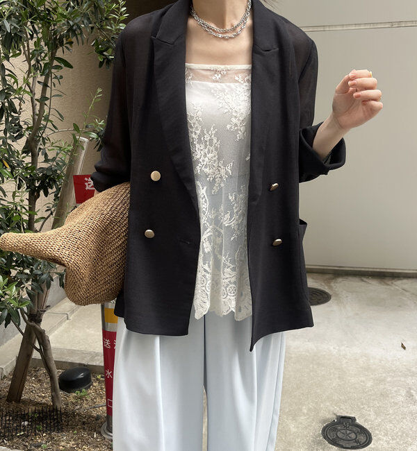  「メッシュダブルジャケット」|テーラードジャケット|