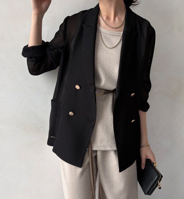  「メッシュダブルジャケット」|テーラードジャケット|