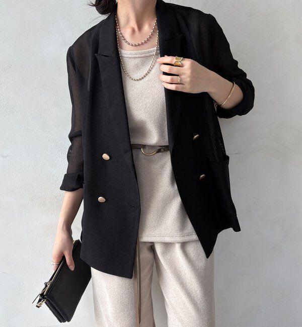  「メッシュダブルジャケット」|テーラードジャケット|