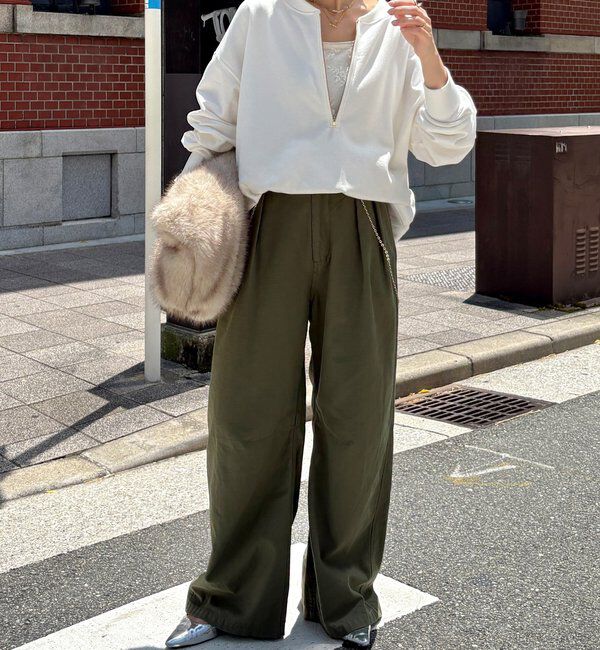  「【新色追加】【インフルエンサー OKOCHI企画】ハーフジップスウェット」|Tシャツ・カットソー|