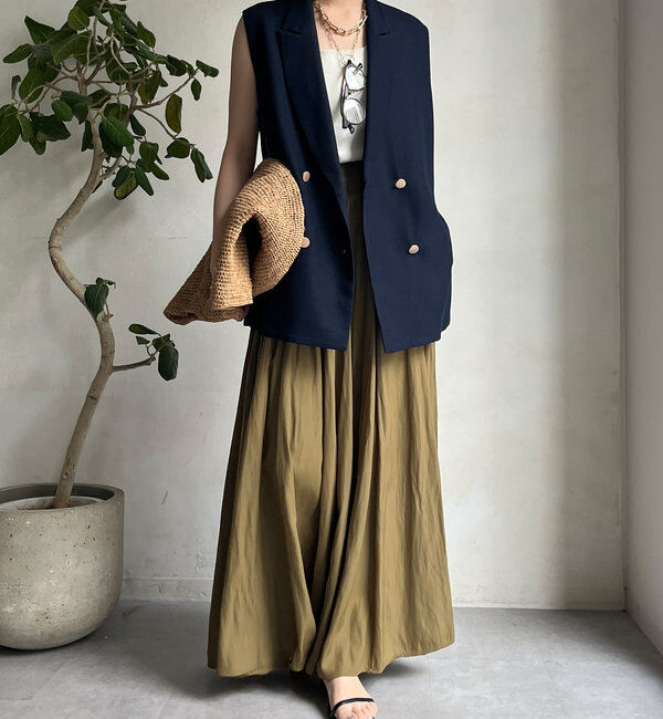  「ウエストリブギャザースカート」|スカート|