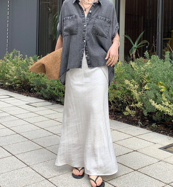  「リヨセルデニムバック切替シャツ」|シャツ・ブラウス|