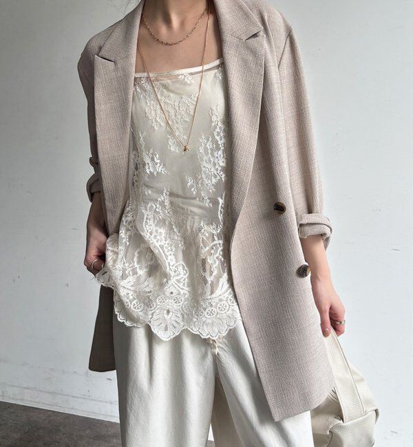  「【新色追加】スカラレースキャミ」|シャツ・ブラウス|