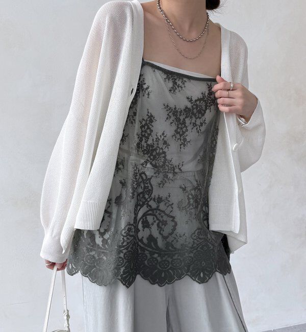  「【新色追加】スカラレースキャミ」|シャツ・ブラウス|