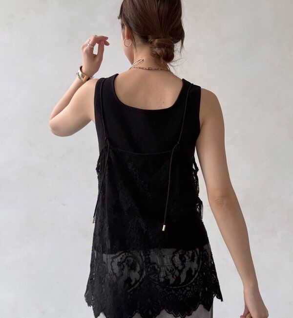  「【新色追加】スカラレースキャミ」|シャツ・ブラウス|