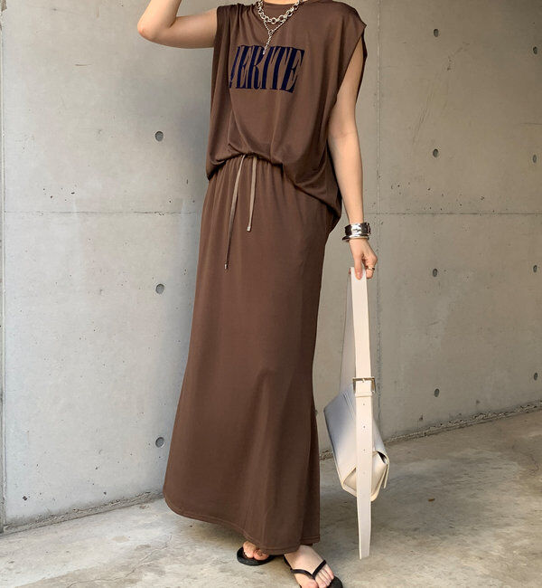  「【セットアップ可】ソフトロングスカート」|スカート|